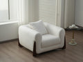 Artistic Sherpa Couch Sofa with Solid Wood Legs