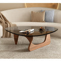 Modern Oak & Glass Coffee Table