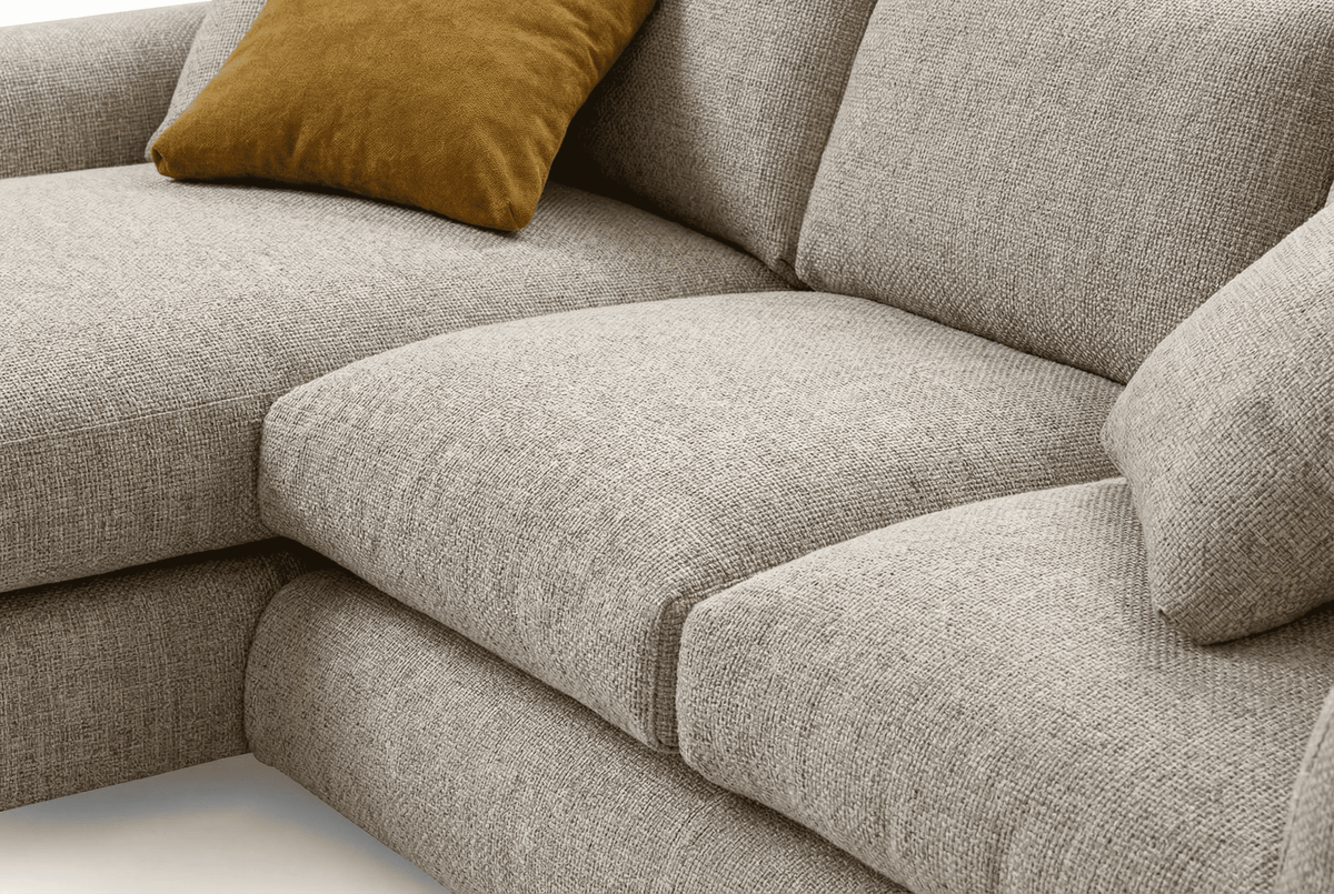 Modular L-Shaped Cloud Sofa – Deep Seat Sectional Couch with Chaise