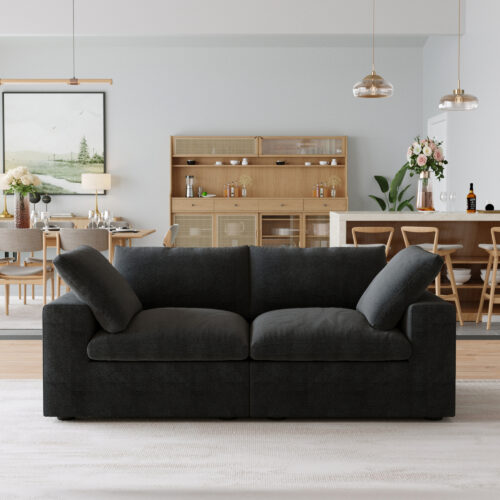 Sky Cloud Sectional Sofa | Modular Washable 80-Inch Linen Loveseats 2-Seaters