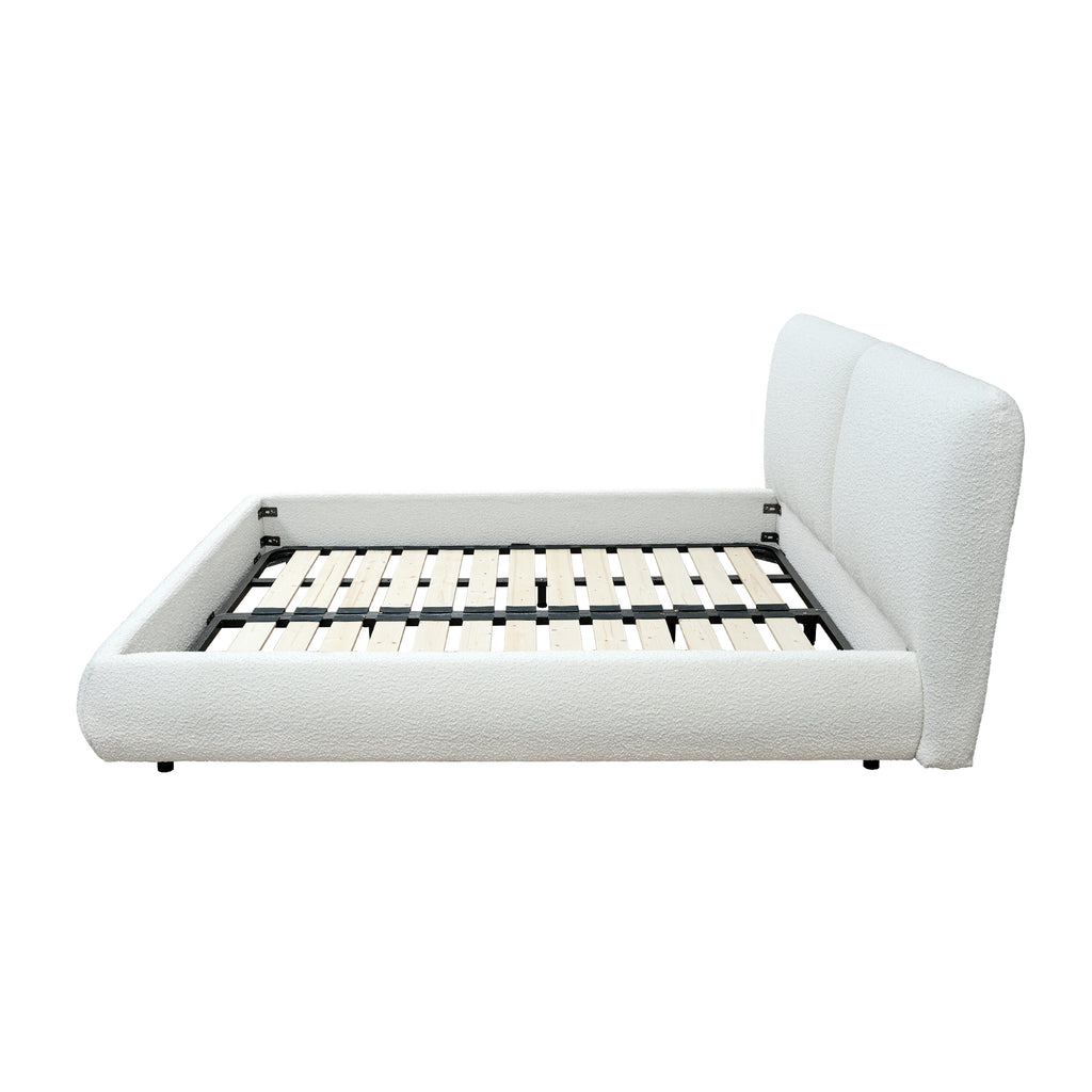 Bouclé Upholstered Platform Bed (Queen & King Size)