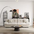 Extended Puff-Style Cushioned Modular Sofa – Soft Velvet Fabric + 3D Quilting, Retro Relaxed Vibe Living Room Sofa